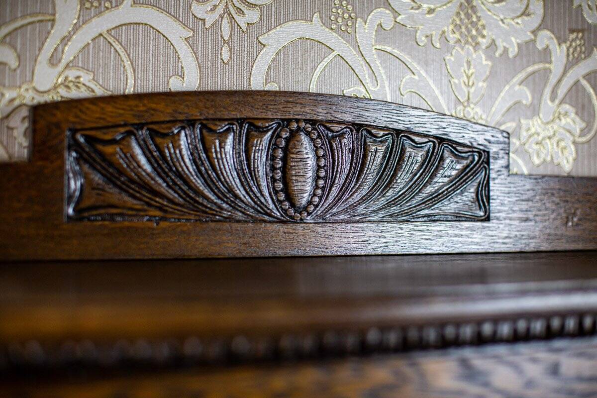 Large Oak Sideboard with Mirror, 1930s
