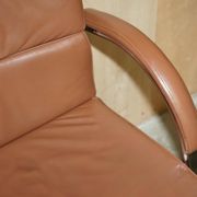 Fauteuil de bureau William Hands Orion en cuir, style Mid-Century Modern
