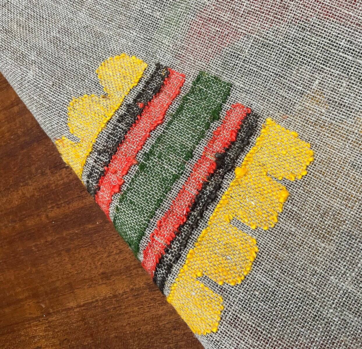 Modernist mid-century linen wall tapestry, Finland, 1960s