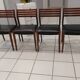 Suite of 4 chairs Scandinavian teak vintage 1970s