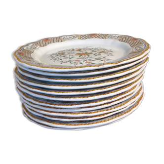 12 plates Plates Service gien Rouen Saintfoin certified