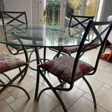 Table and chair set - "Villa d'Este" collection by Pierre Vandel