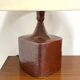 Large ceramic lamp, signed and dated 1979.