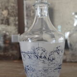 Carafe style toile de Jouy