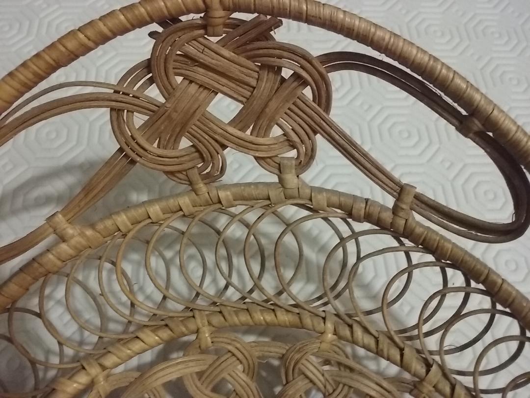 Large old oval wicker basket