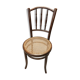1950s wooden Fischel bistro chair seated fluted