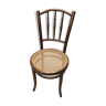 1950s wooden Fischel bistro chair seated fluted