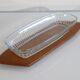 Scandinavian teak and glass tray 1960