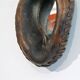 Vintage free-form leather mirror 1960