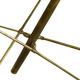 Italian 1950s style adjustable three-arm chandelier.