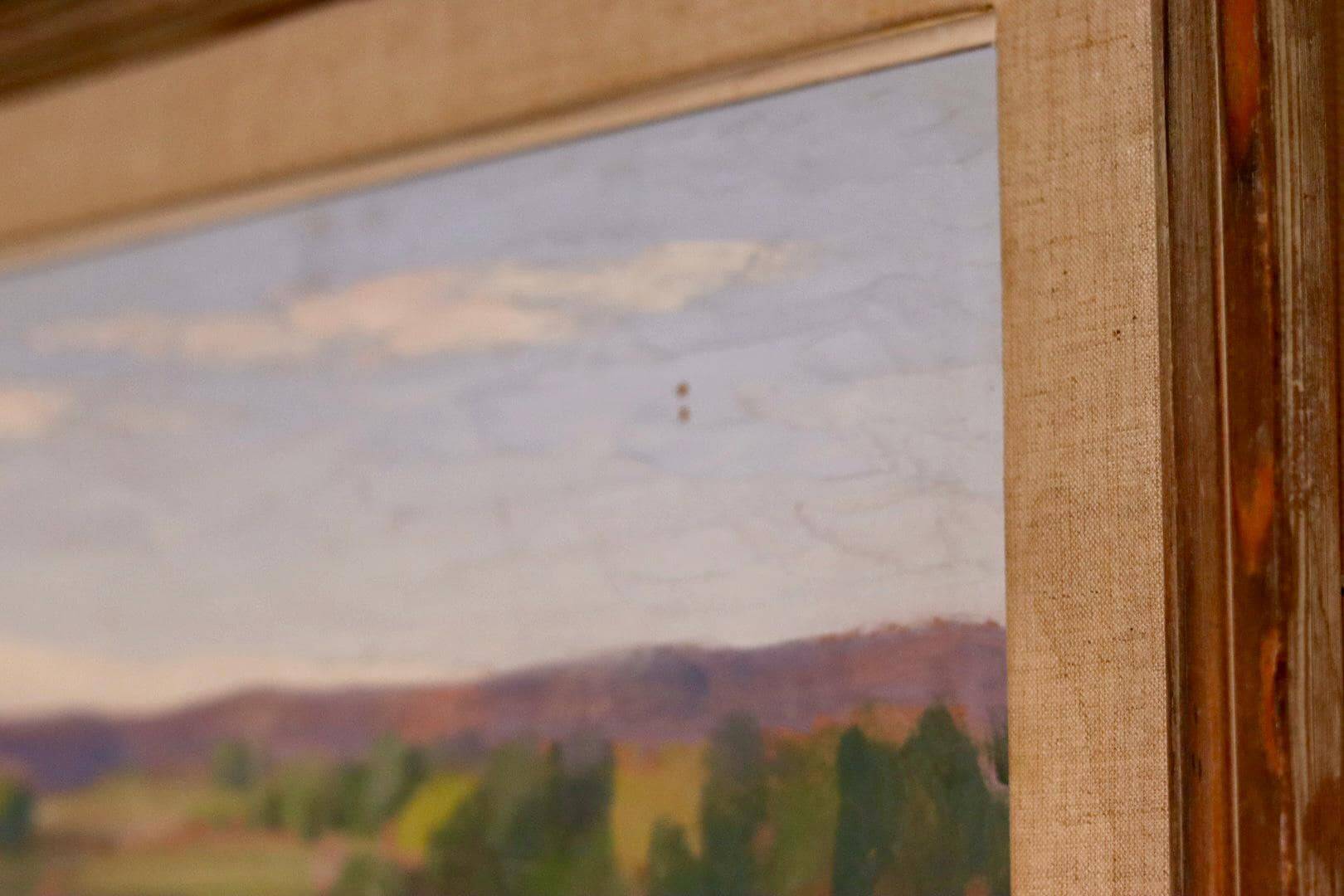 Oil on panel "Landscape" by Karl Abel