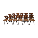 Set of 12 vintage bistro chairs 1960
