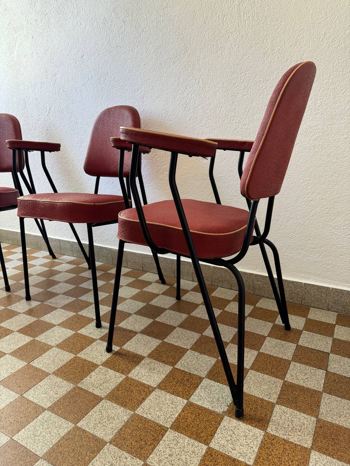 Tubular armchair chair from the 50s