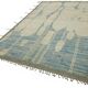 Hand-Knotted Turkish Contemporary 212 cm x 311 cm Blue Wool Carpet
