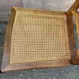 4 chaises noyer cannage Art déco 1930 motif floral French