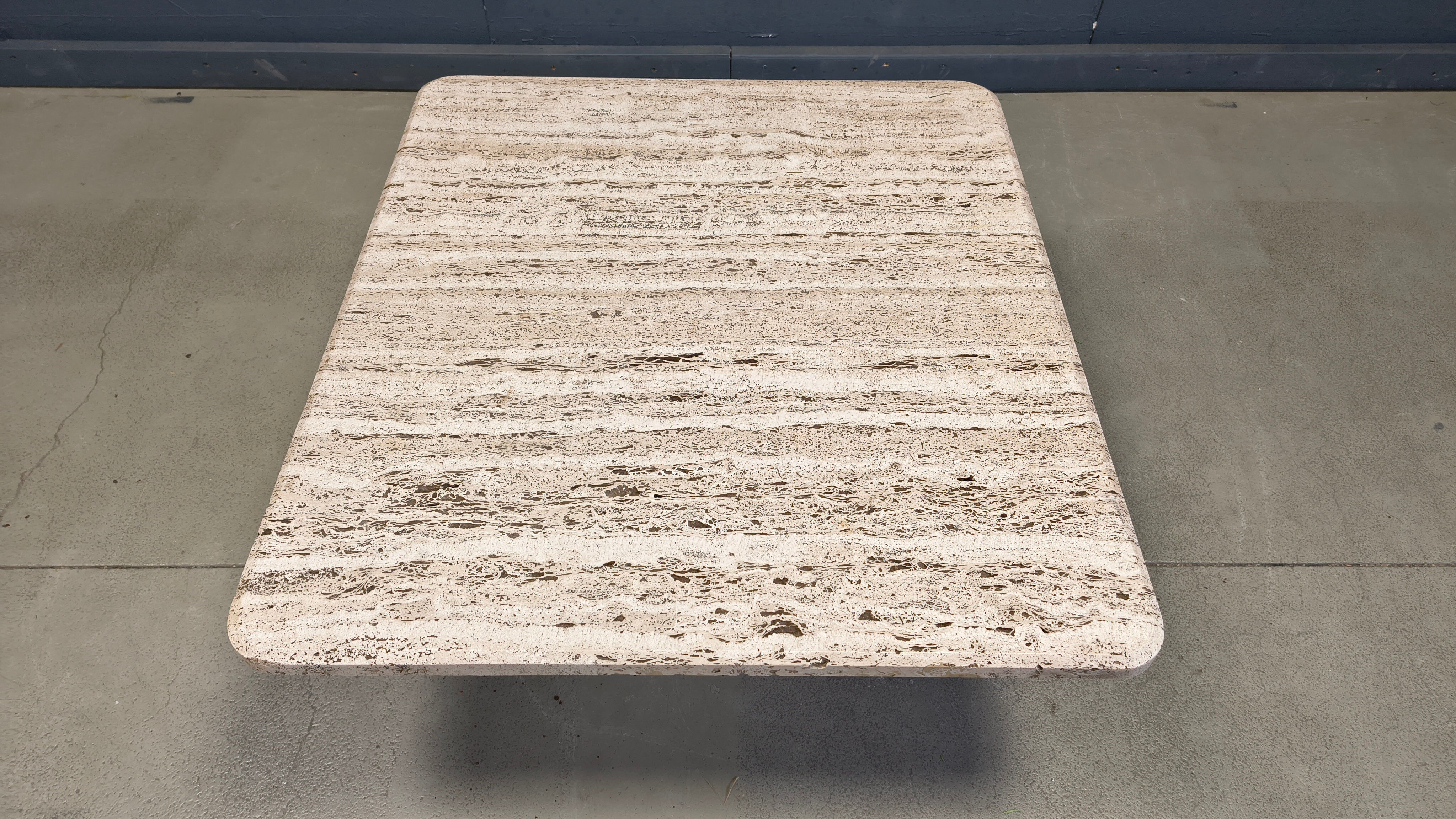 Vintage travertine coffee table, 1970s
