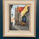 Original Swedish Oil on Panel - "Alley" by Knut Norman - Signed - Vintage and Framed - 59 × 46 cm (23.2" × 18.1")