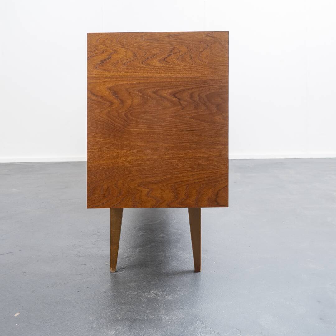 1950s sideboard, teak, sliding doors, restored,