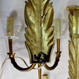 Paire d’appliques en bronze doré – 1950