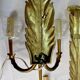 Pair of golden bronze appliques - 1950