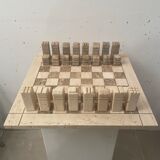 Travertine chess set 1970