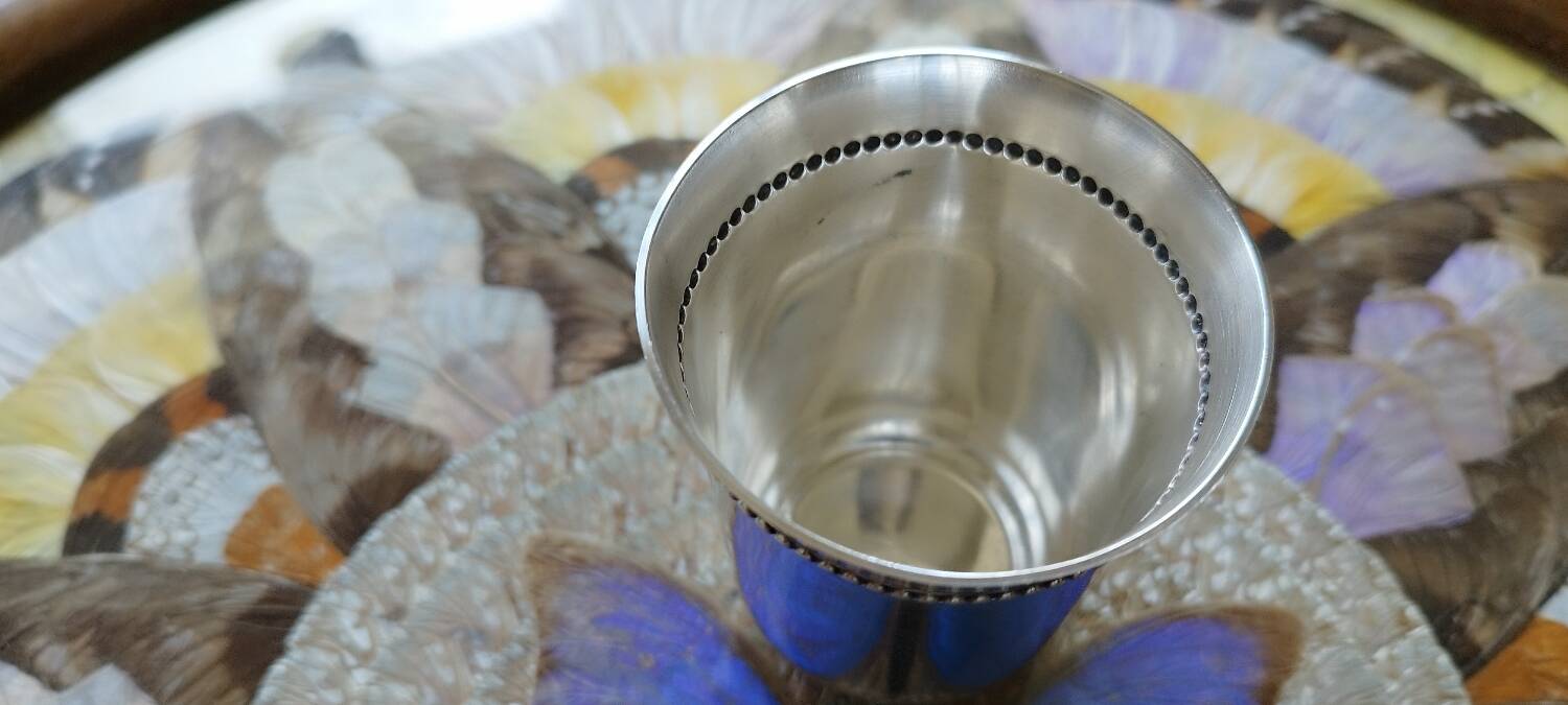 Silver-plated tumbler