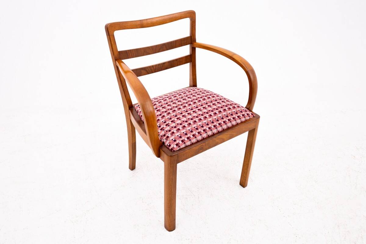 Paire de fauteuils Art Déco, Pologne, milieu du XXe siècle.
