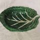 Large cabbage leaf plate Gerber – French barbotine – decorative piece