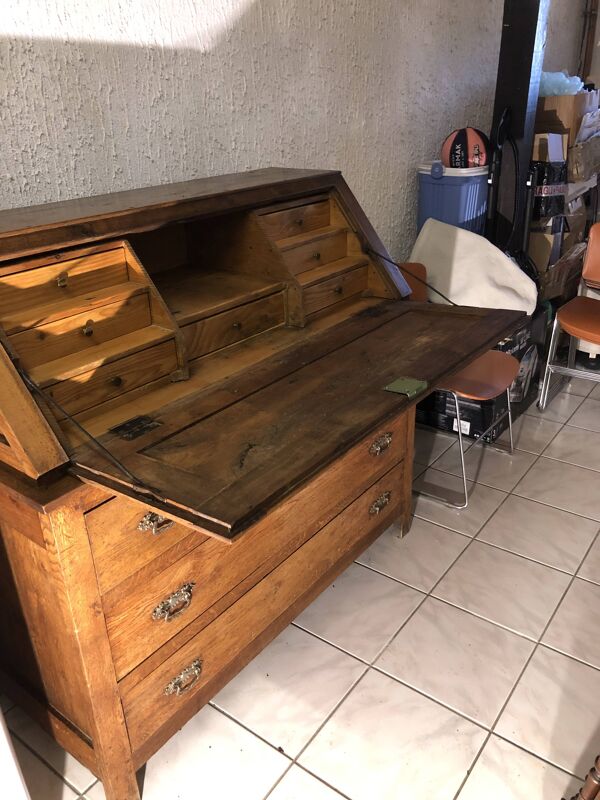 Commode, secrétaire en bois massif