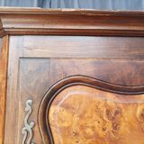 Louis XV Standing Man in Walnut and Ash Burl