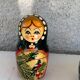 5 Russian matryoshka dolls made of folk and vintage handmade wood