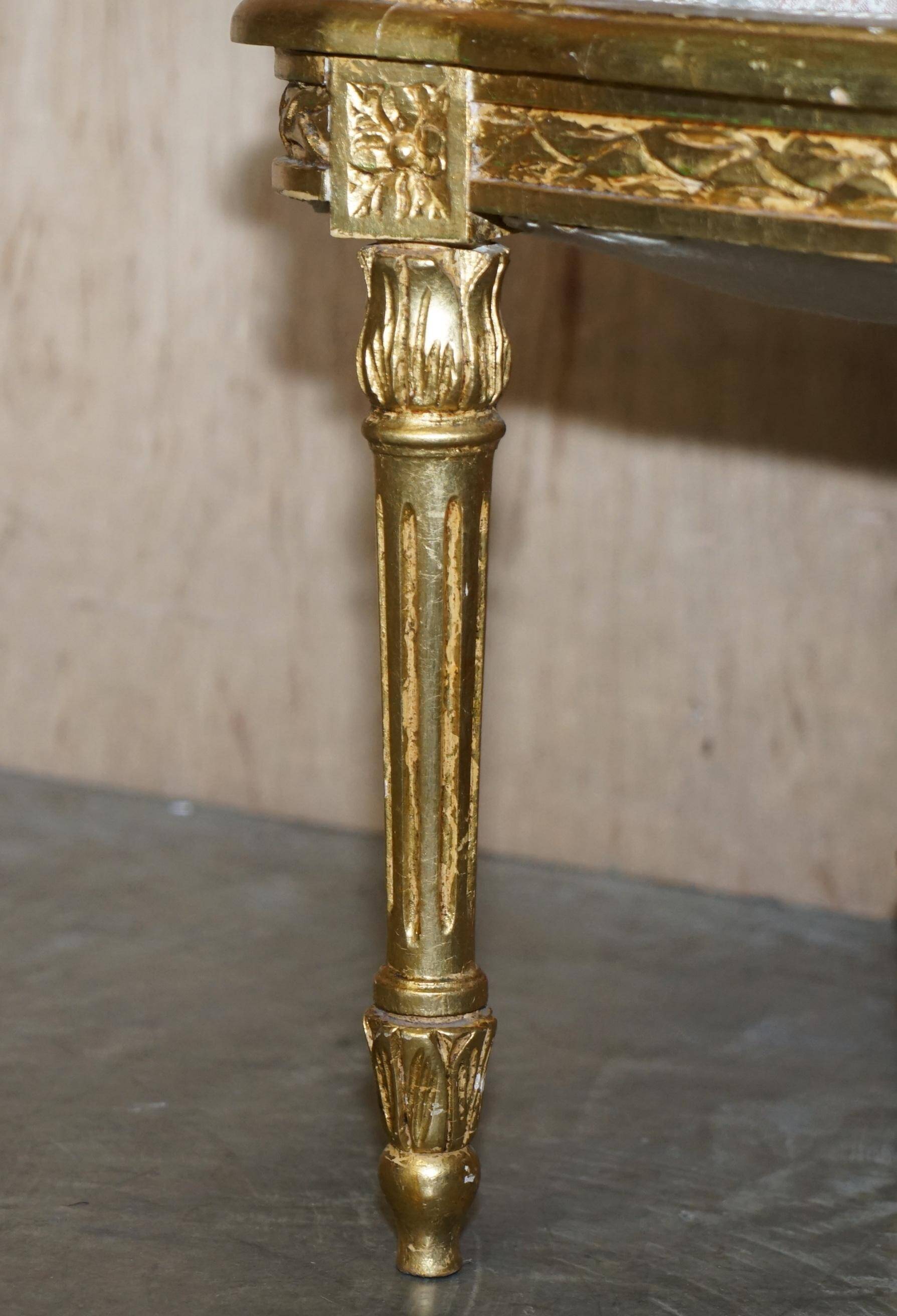 Louis XVI Napoléon III Bergère Canapé in gilded wood