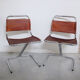 Set of 2 chairs in leather