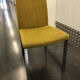 Chaise de bureau moutarde métal chromé Italie vers 1970