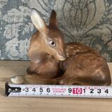 Antique German ceramic fawn
