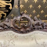 Paire de fauteuils bergères rocailles Louis XV