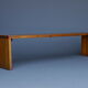 Vintage Scandinavian long pine bench. 1960s