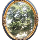 Old gold and blue mirror