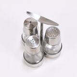 Set of condiments Marianne Denzel salt and pepper, Berndorf, Austria, 1960s