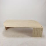 Italian travertine coffee table, 1980s