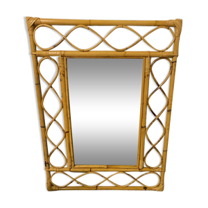 Miroir bambou vintage