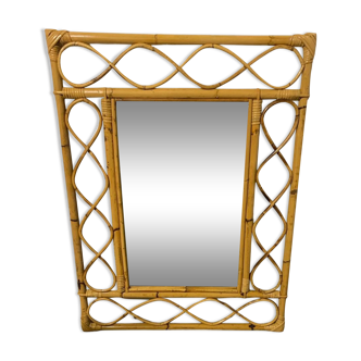 Miroir bambou vintage