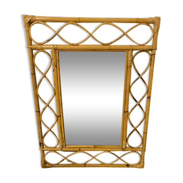Miroir bambou vintage