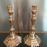 Old chiseled candlesticks