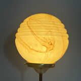 Vintage marbled glass table lamp