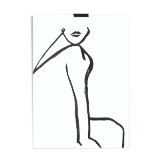 Waiting woman-21 x30cm