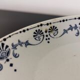 Old compote bowl Terre de Fer Opaque Porcelain from Gien "Etruscan" model