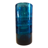 Vase en cristal bleu, Zwiesel Allemagne 1960