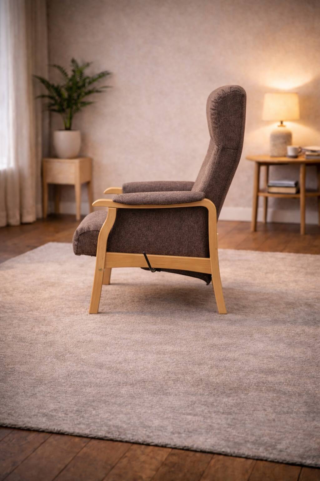 Hjort Knudsen — Armchair with Matching Footstool — Adjustable Backrest — Mo