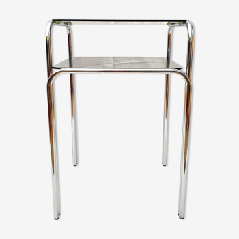 Design console 70 metal chromed smoked glass